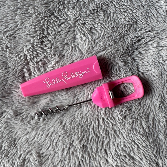 Lilly Pulitzer Other - Lilly Pulitzer Pink Bottle Opener Wine Cork Screw Designer Bar Tool Whimsy